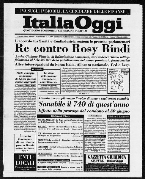 Italia oggi : quotidiano di economia finanza e politica